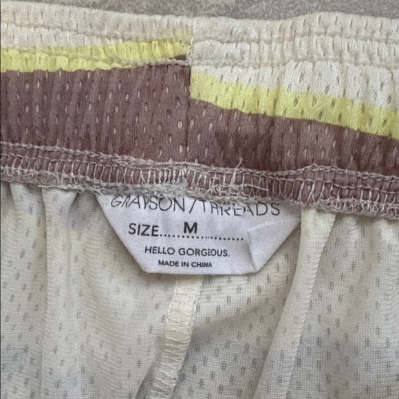 Grayson Threads Mesh Shorts with Brown and Yellow Accents - Picture 2 of 2